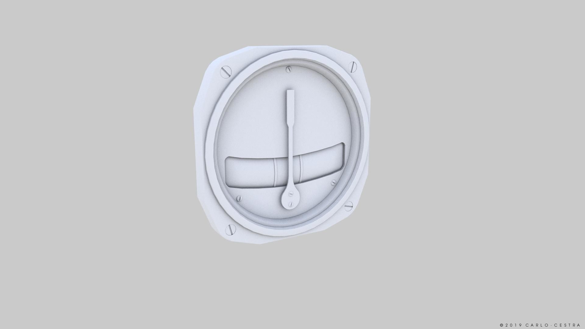 US TURN AND BANK INDICATOR Low-poly 3D model_10