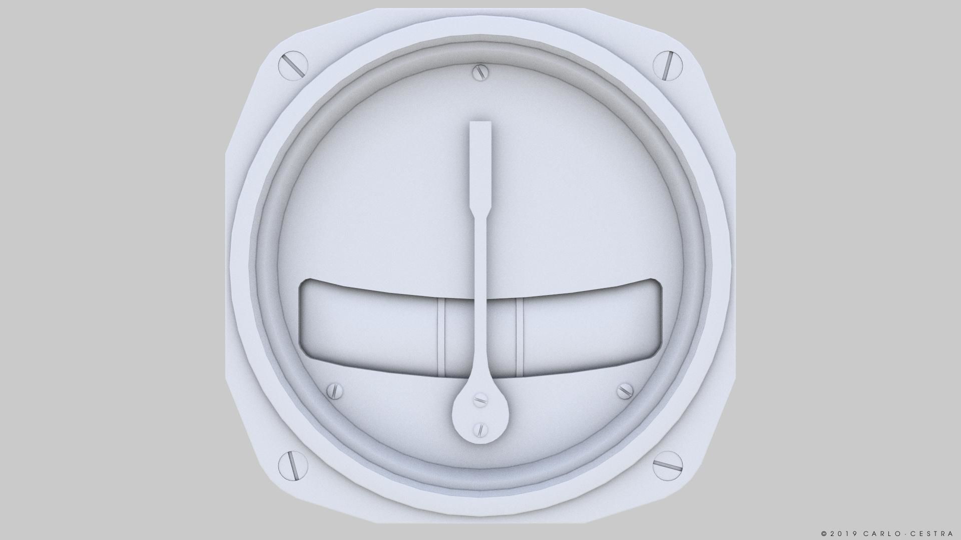 US TURN AND BANK INDICATOR Low-poly 3D model_14