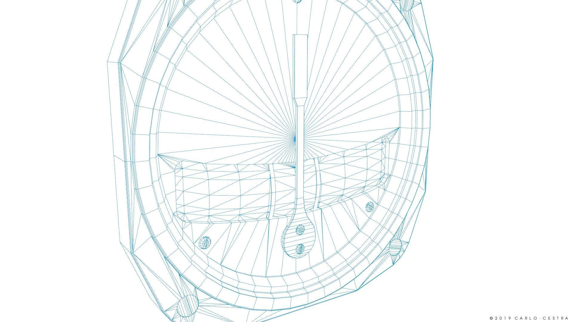 US TURN AND BANK INDICATOR Low-poly 3D model_18