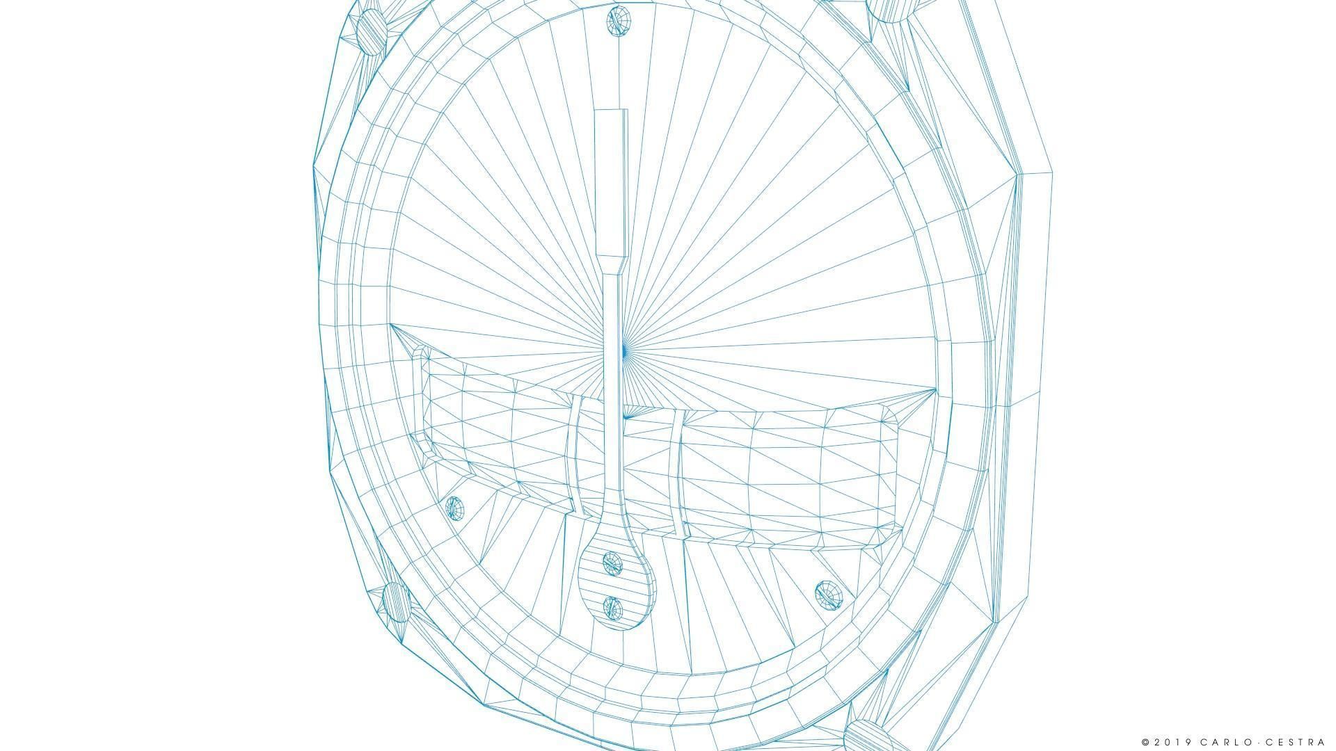 US TURN AND BANK INDICATOR Low-poly 3D model_17