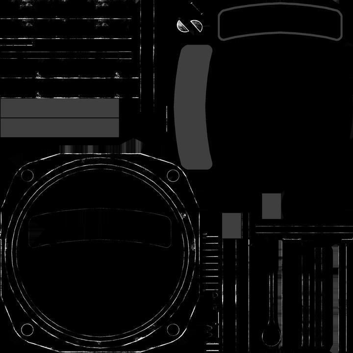US TURN AND BANK INDICATOR Low-poly 3D model_6