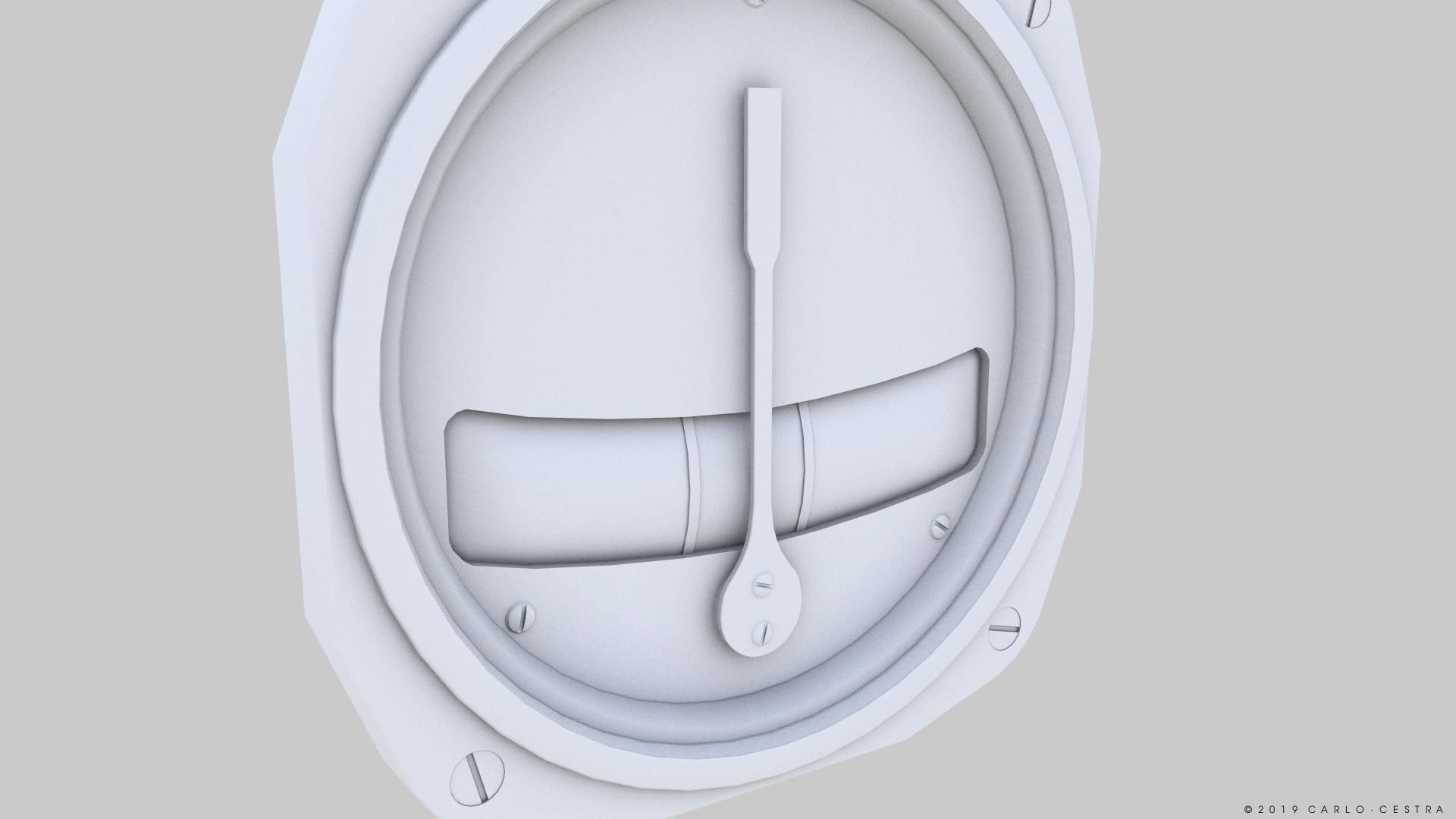 US TURN AND BANK INDICATOR Low-poly 3D model_13