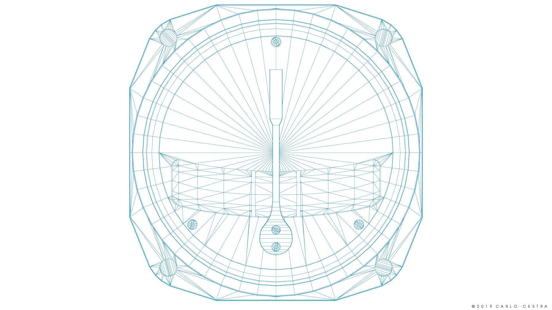 US TURN AND BANK INDICATOR Low-poly 3D model_19