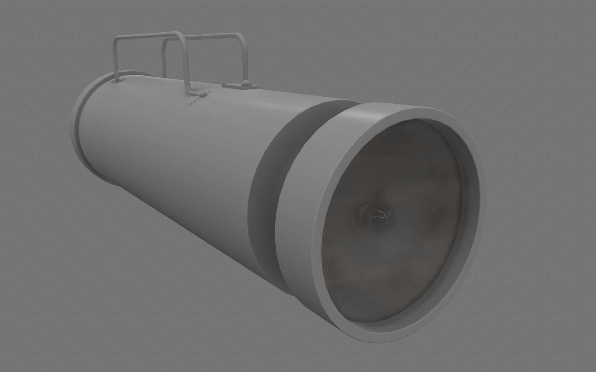 Antique Flashlight 3D model_5