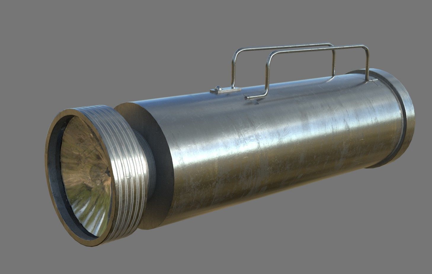 Antique Flashlight 3D model_1