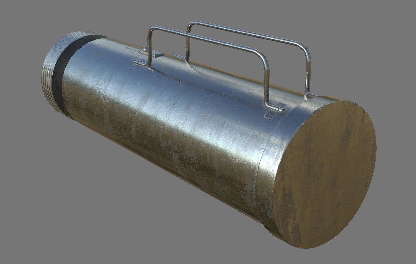 Antique Flashlight 3D model_2