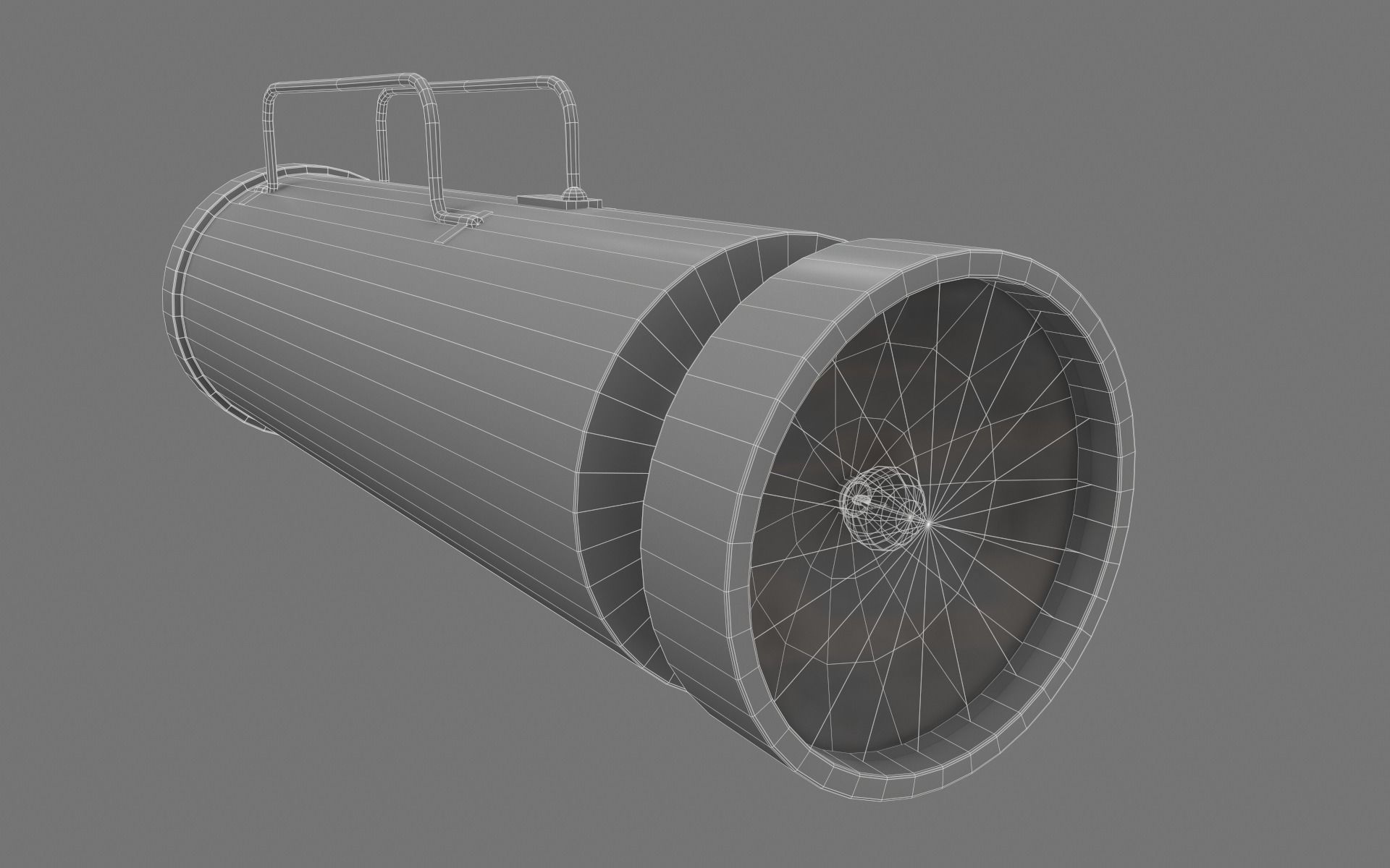 Antique Flashlight 3D model_6