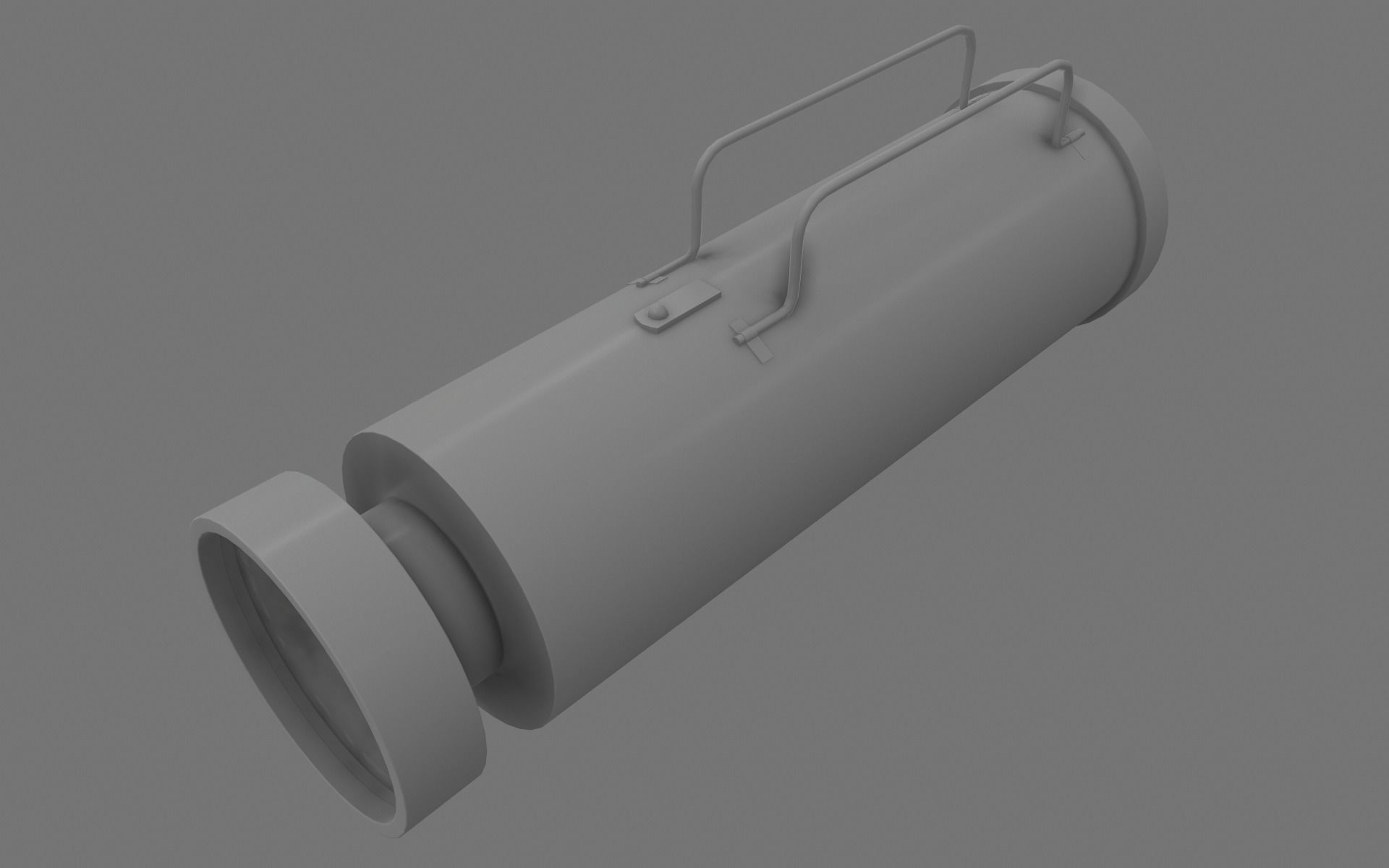 Antique Flashlight 3D model_7