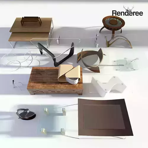 Tables Set desk with glass top