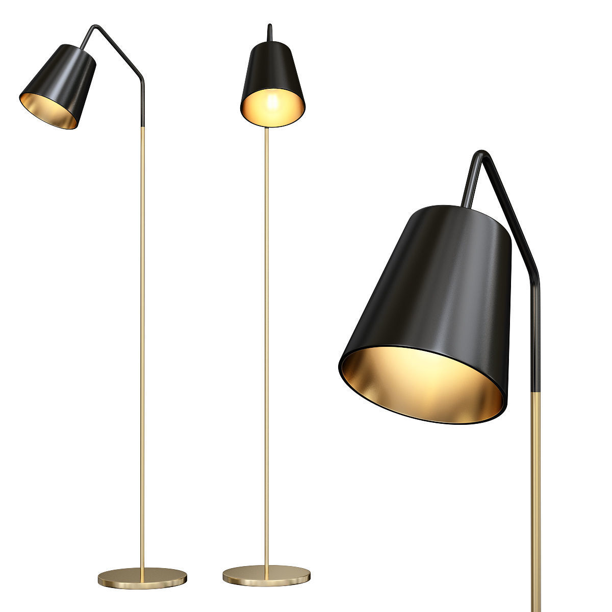 Floor Lamp low poly 3d models collection 15 pieces Low-poly 3D model_5