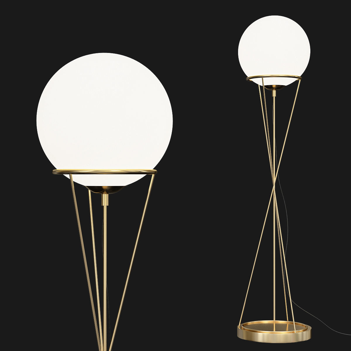 Floor Lamp low poly 3d models collection 15 pieces Low-poly 3D model_23