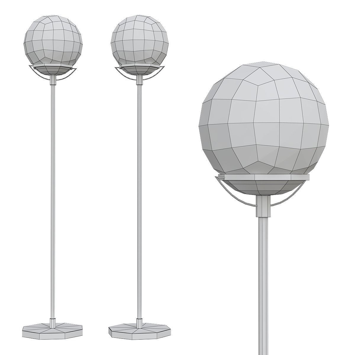 Floor Lamp low poly 3d models collection 15 pieces Low-poly 3D model_10
