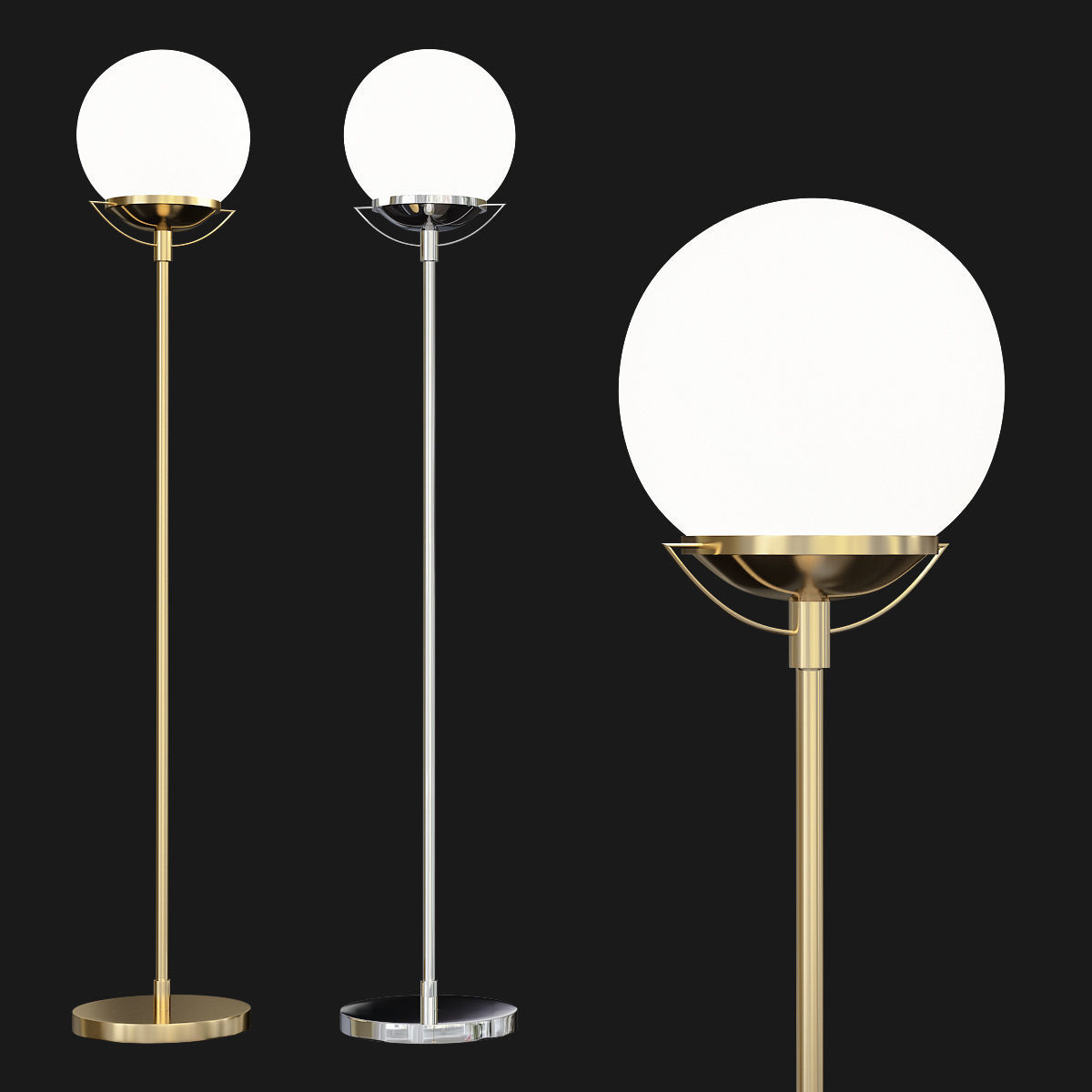 Floor Lamp low poly 3d models collection 15 pieces Low-poly 3D model_9