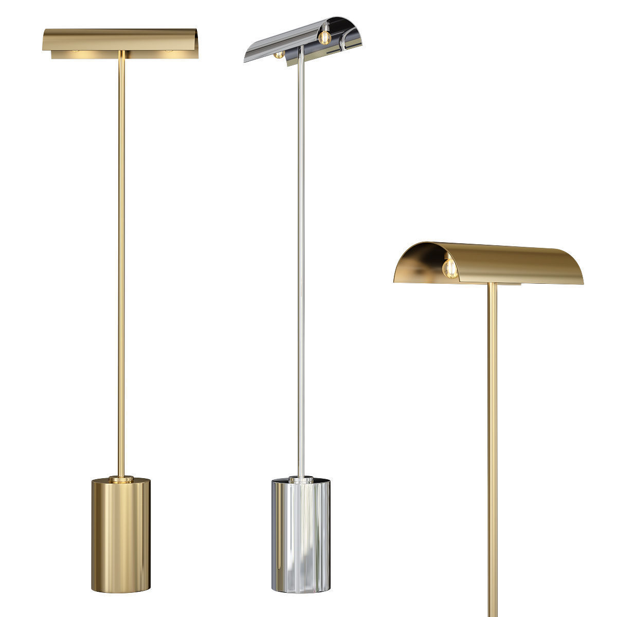 Floor Lamp low poly 3d models collection 15 pieces Low-poly 3D model_15