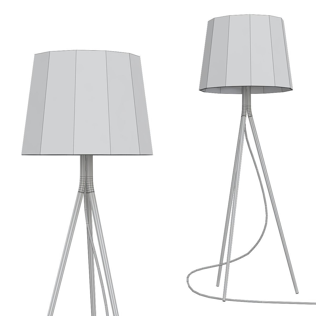 Floor Lamp low poly 3d models collection 15 pieces Low-poly 3D model_26