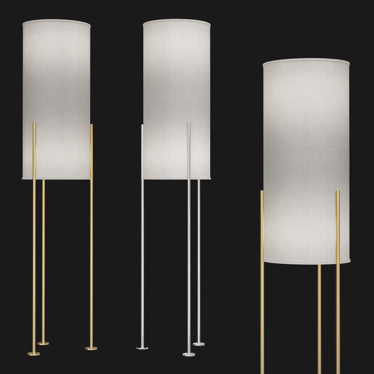 Floor Lamp low poly 3d models collection 15 pieces Low-poly 3D model_13