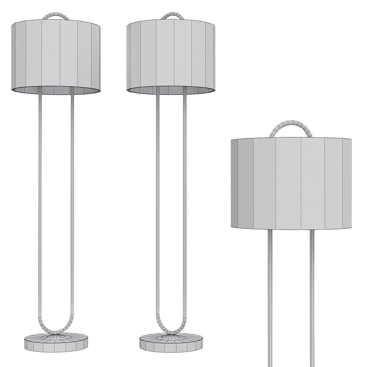 Floor Lamp low poly 3d models collection 15 pieces Low-poly 3D model_30