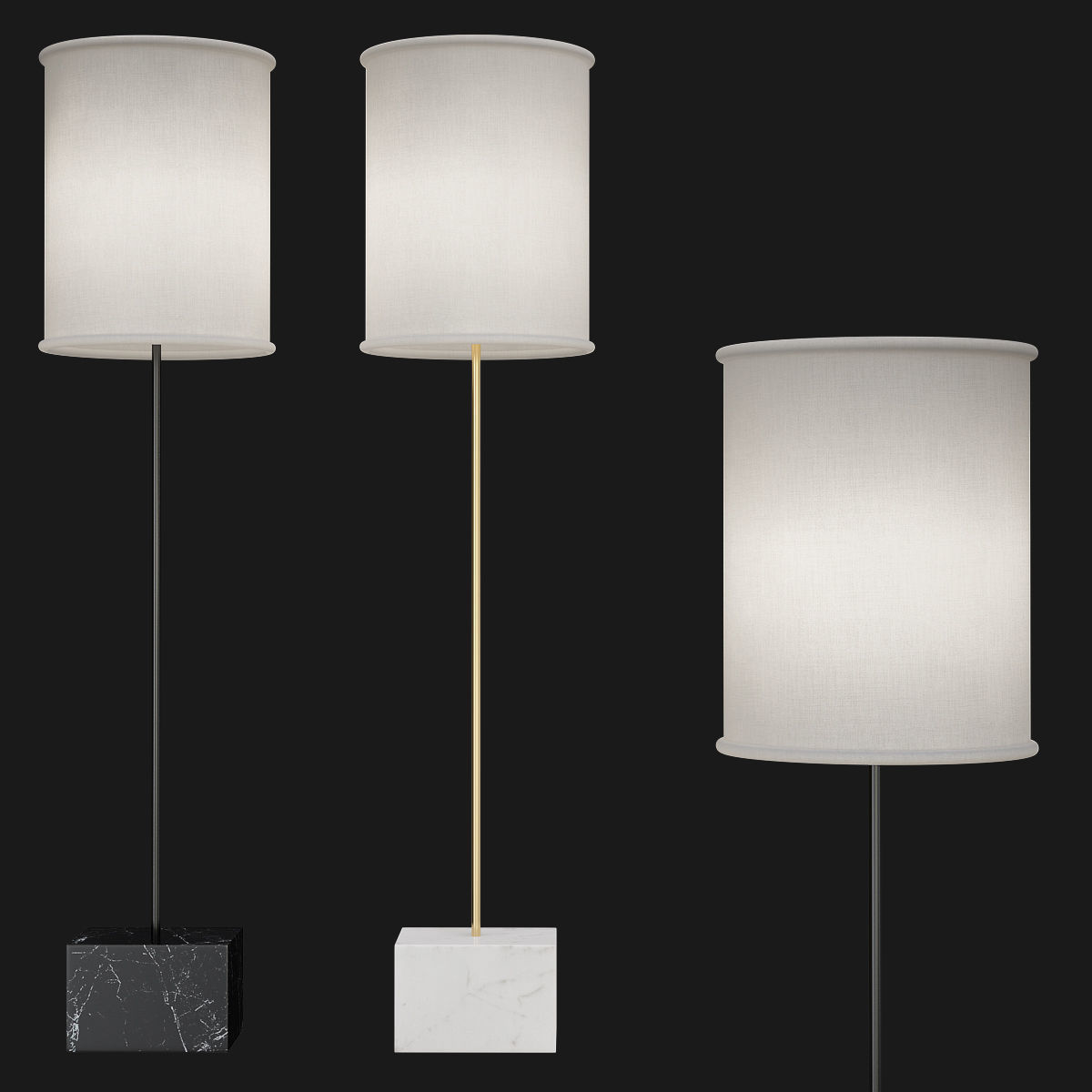 Floor Lamp low poly 3d models collection 15 pieces Low-poly 3D model_19