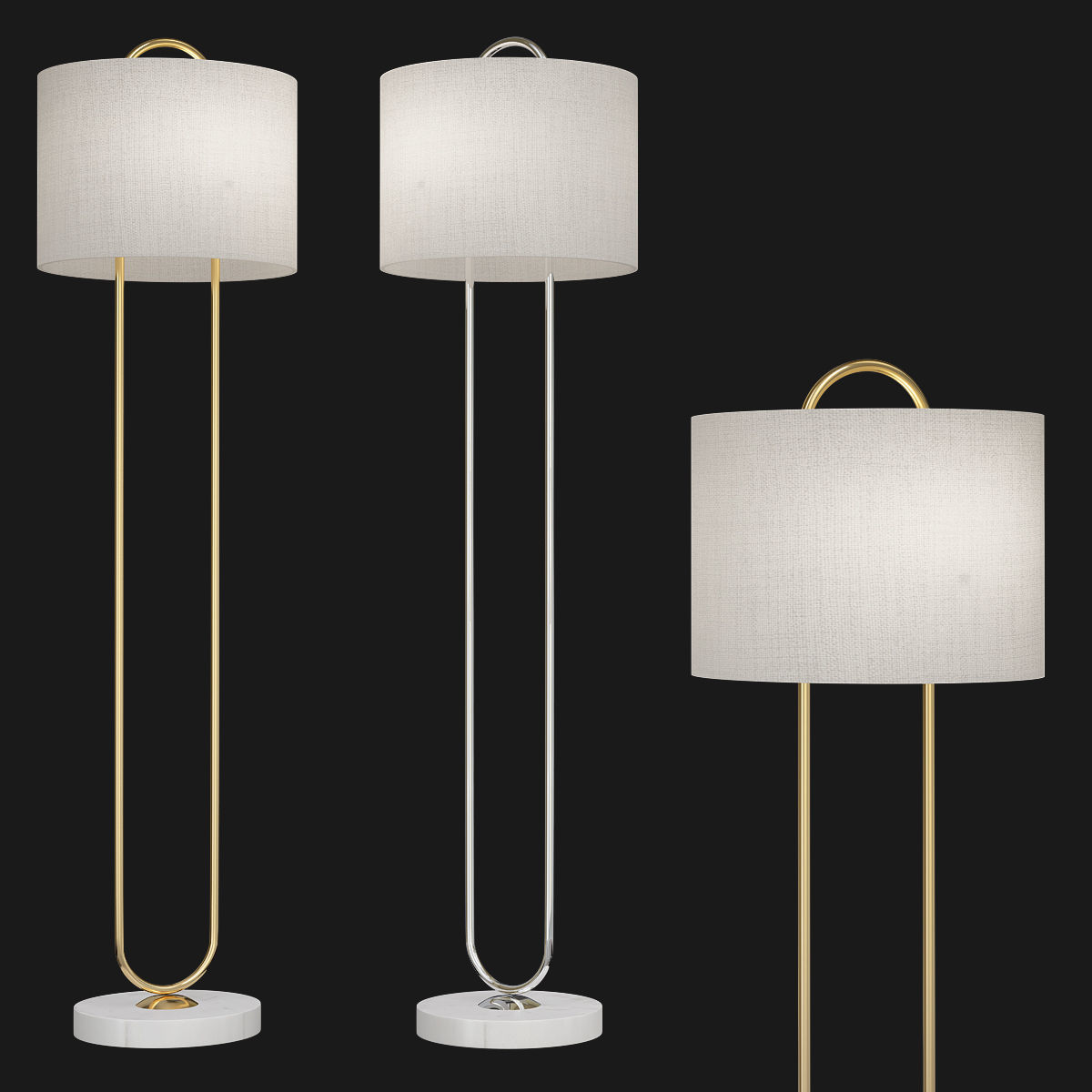 Floor Lamp low poly 3d models collection 15 pieces Low-poly 3D model_29