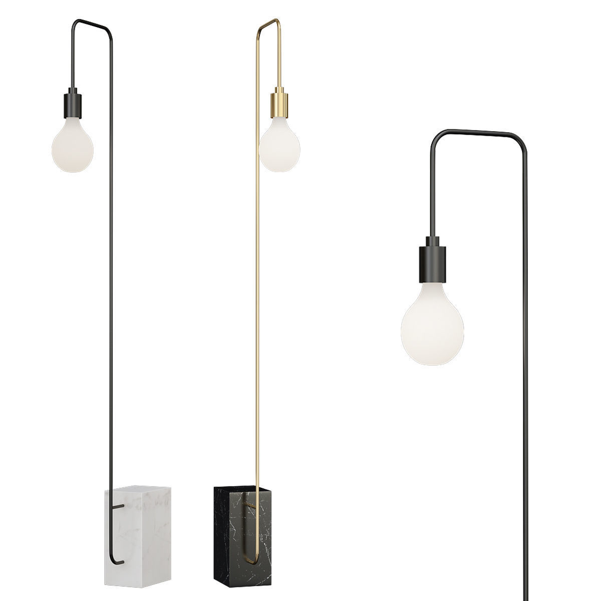 Floor Lamp low poly 3d models collection 15 pieces Low-poly 3D model_17