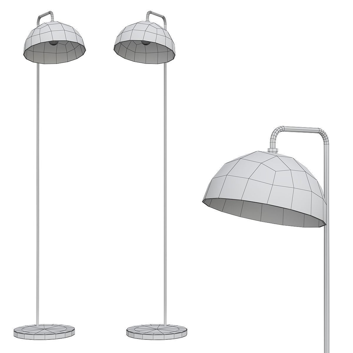 Floor Lamp low poly 3d models collection 15 pieces Low-poly 3D model_8