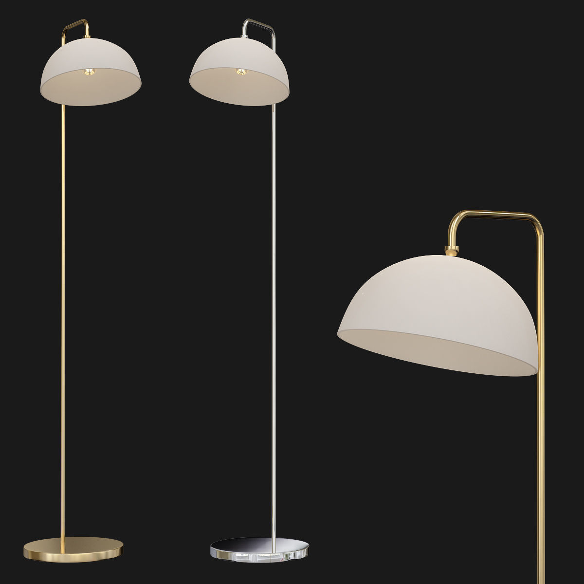 Floor Lamp low poly 3d models collection 15 pieces Low-poly 3D model_7