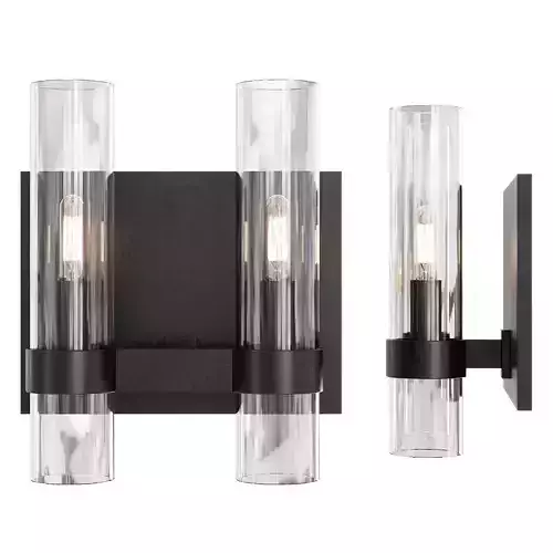 Restoration Hardware RAVELLE DOUBLE SCONCE Black