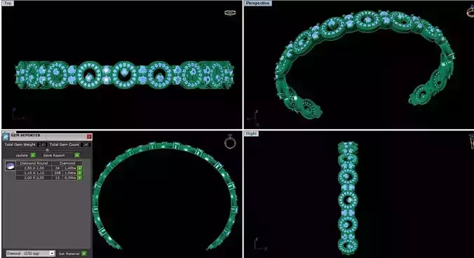 Fashion Women Bracelets 3dm