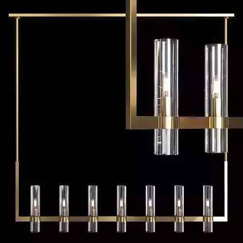 Restoration Hardware RAVELLE LINEAR CHANDELIER 59 Brass