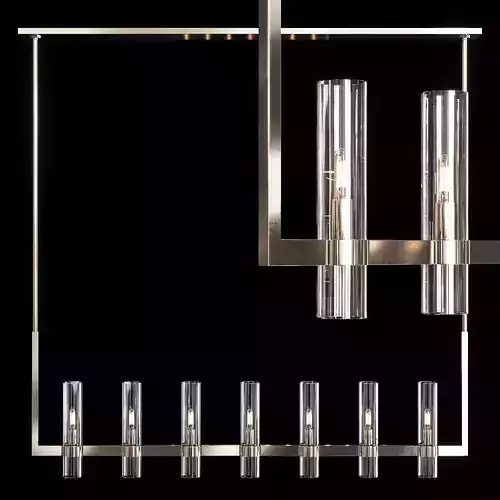 Restoration Hardware RAVELLE LINEAR CHANDELIER 59 Nickel