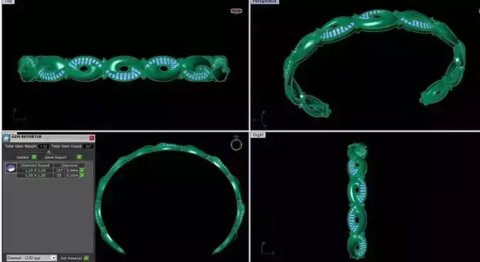 Fashion Women Bracelets 3dm