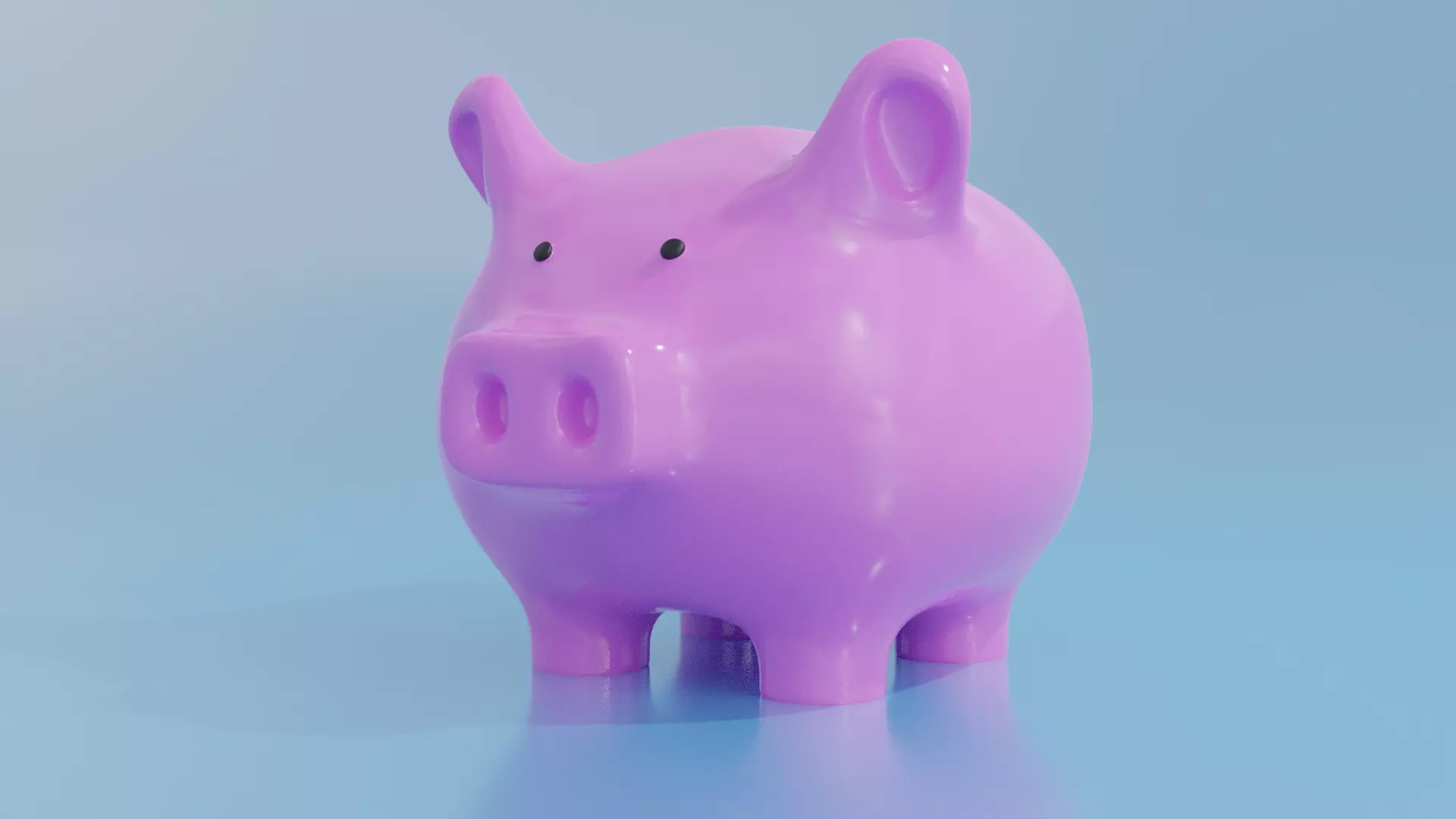 Cute Piggy Bank 3D model_0