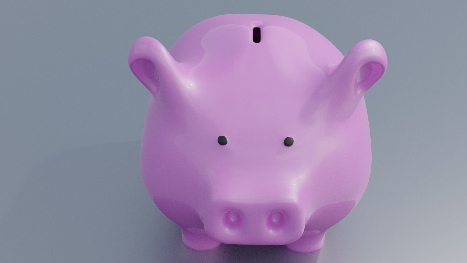 Cute Piggy Bank 3D model_1