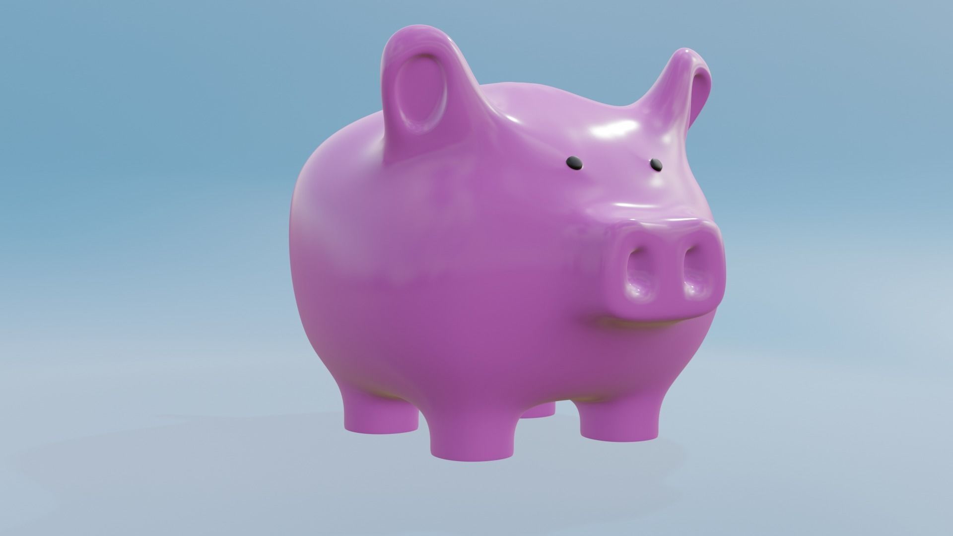 Cute Piggy Bank 3D model_42