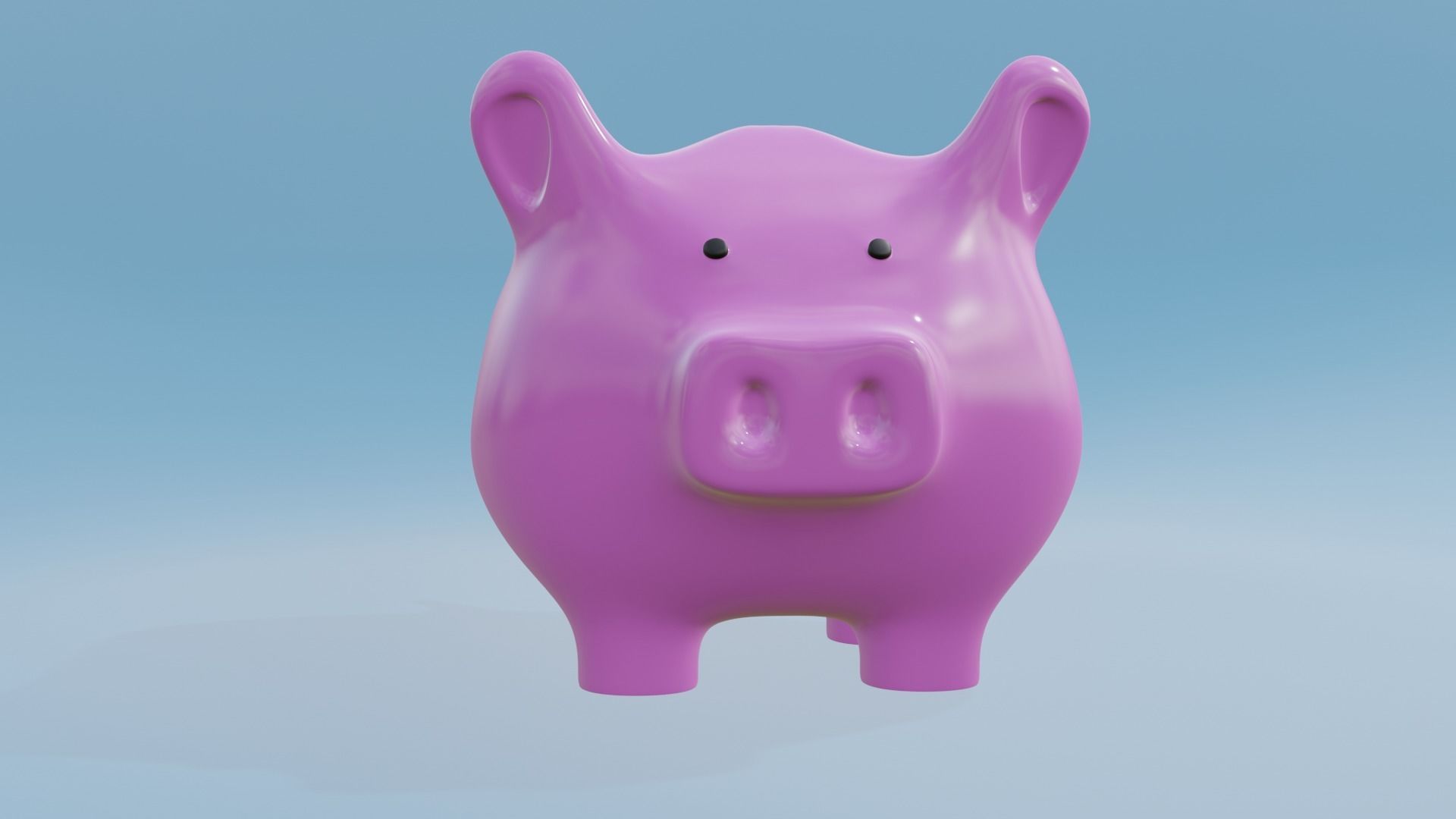 Cute Piggy Bank 3D model_46