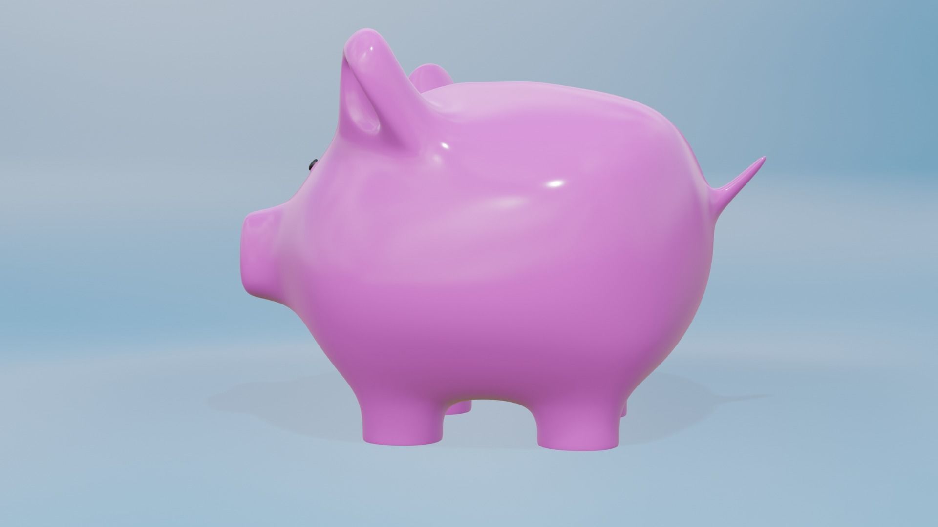 Cute Piggy Bank 3D model_11