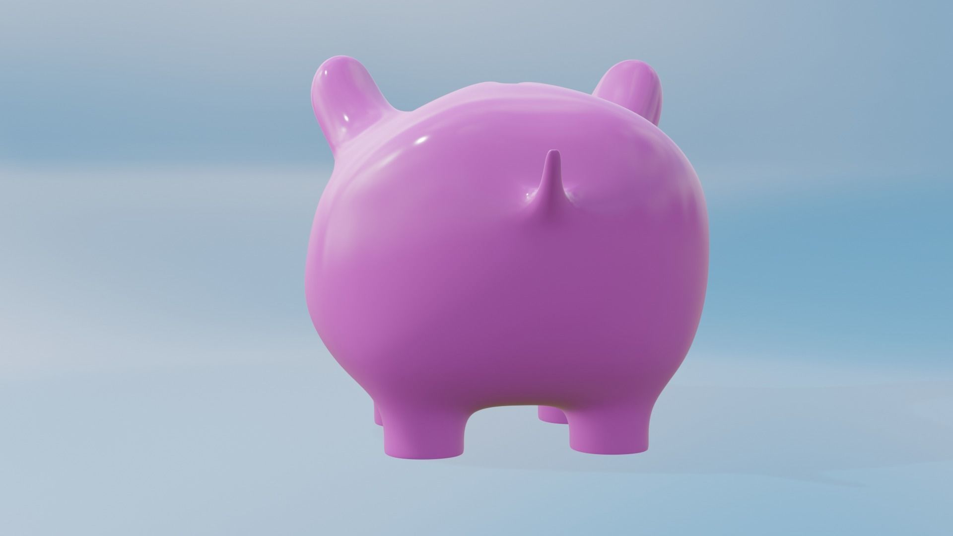 Cute Piggy Bank 3D model_21