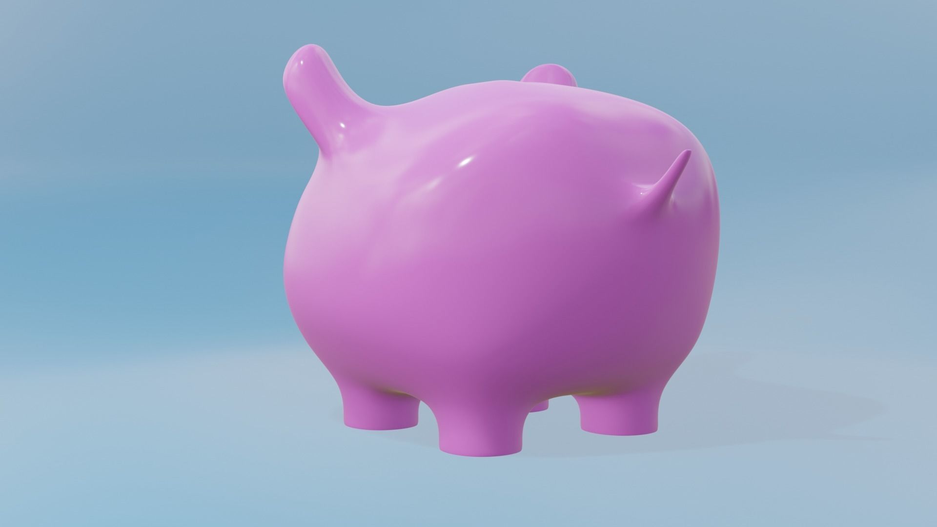 Cute Piggy Bank 3D model_17
