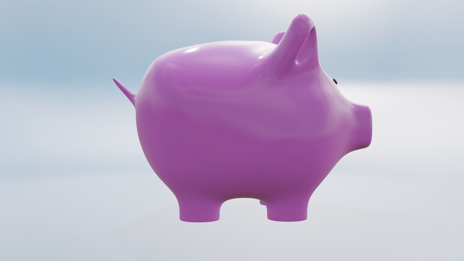 Cute Piggy Bank 3D model_34