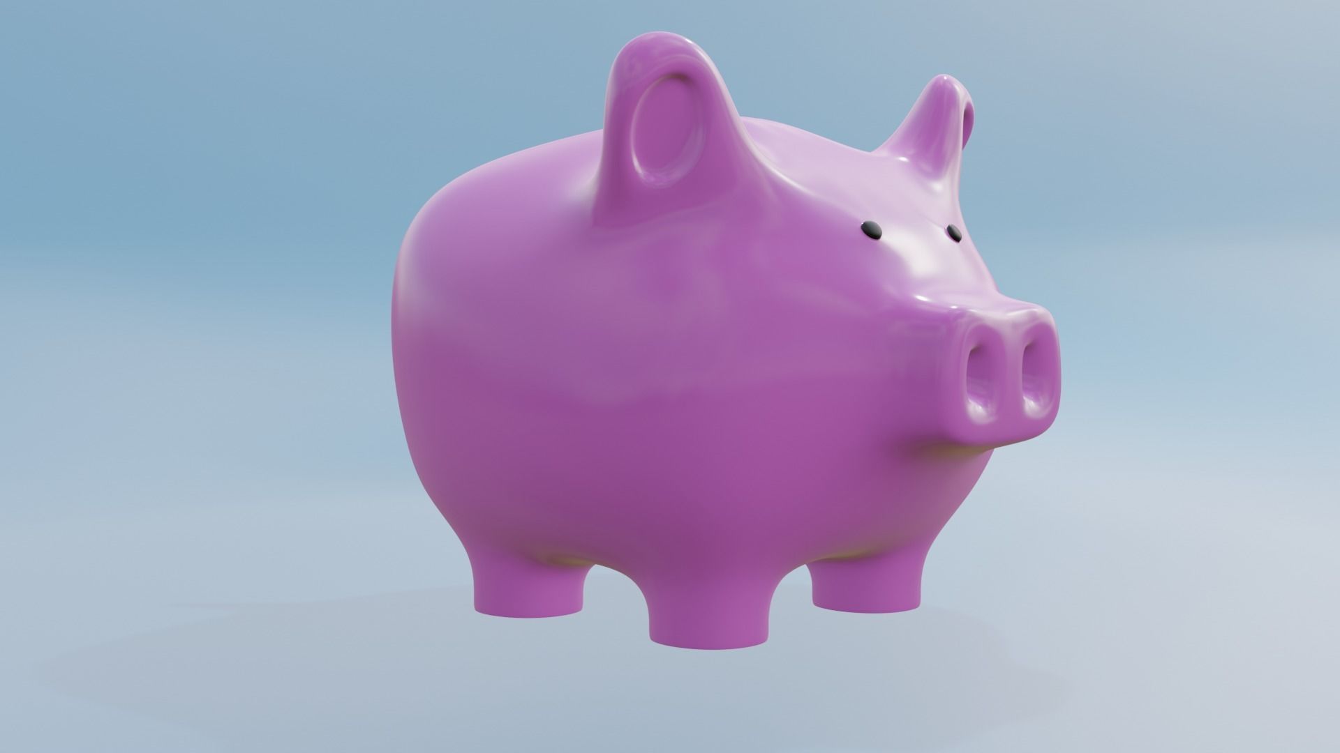 Cute Piggy Bank 3D model_40