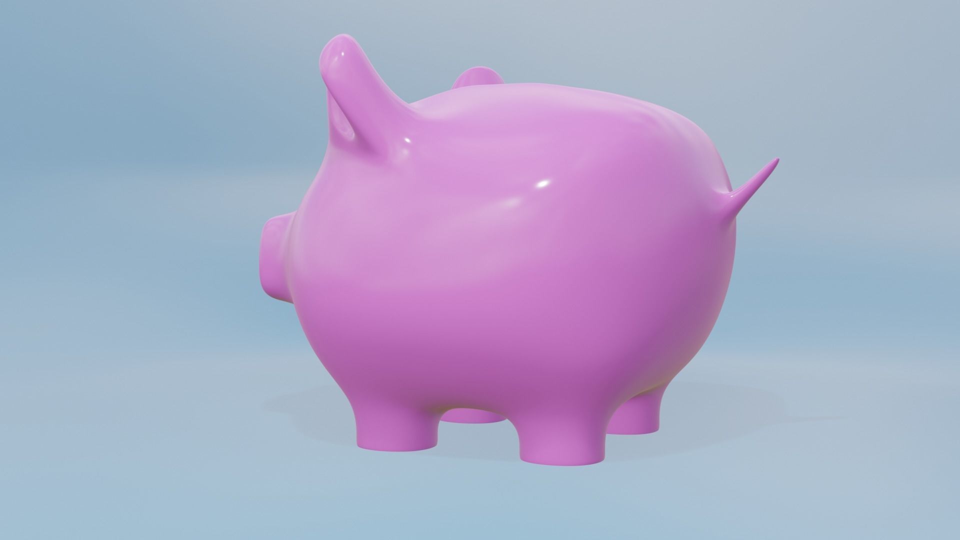 Cute Piggy Bank 3D model_13