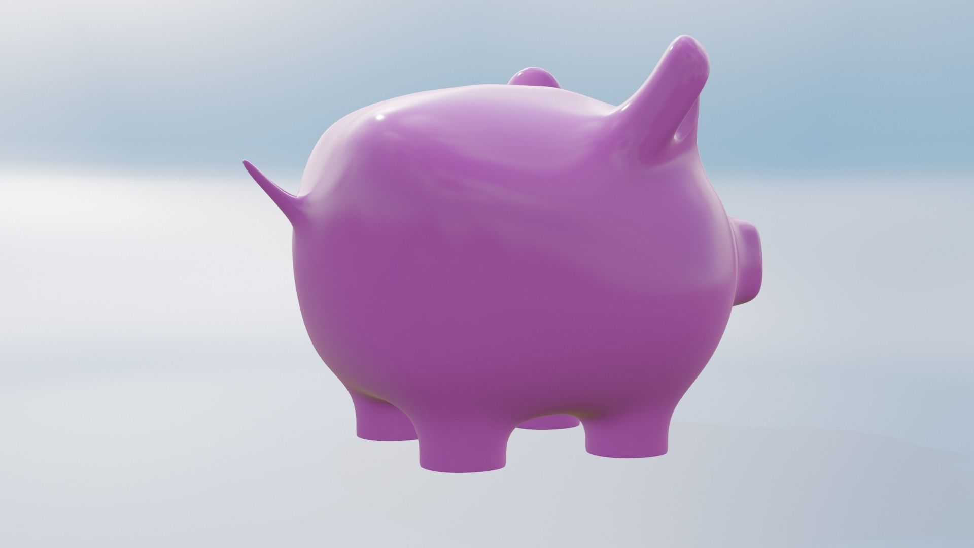 Cute Piggy Bank 3D model_31