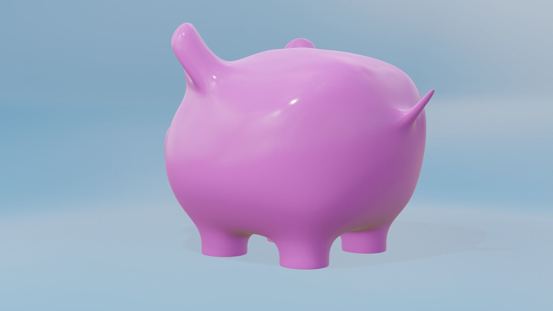 Cute Piggy Bank 3D model_15