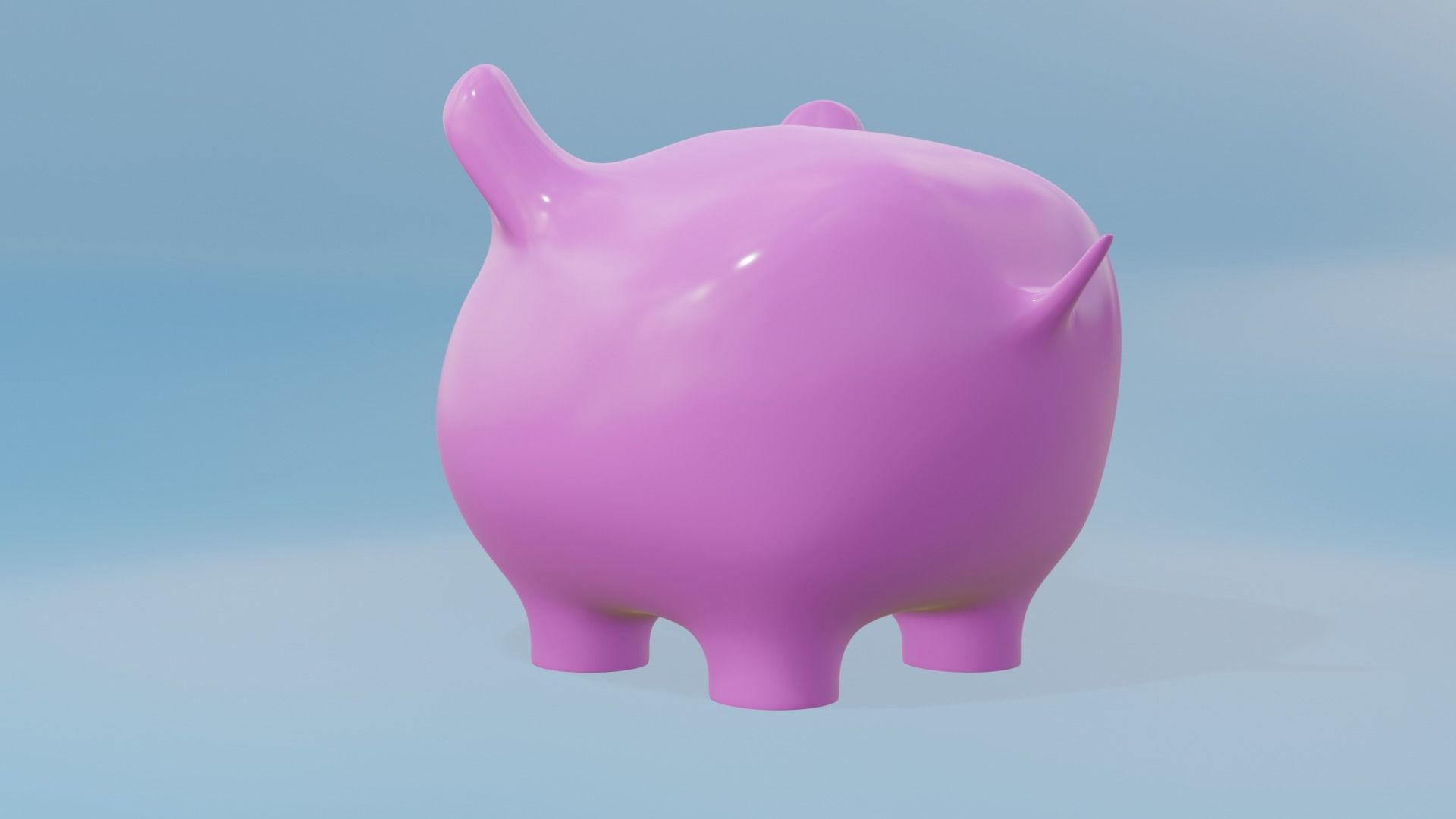 Cute Piggy Bank 3D model_16