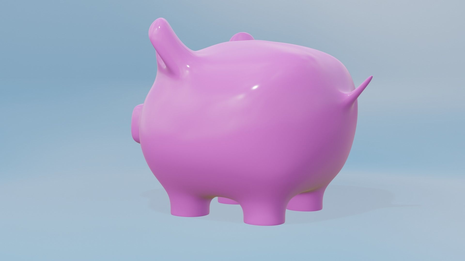 Cute Piggy Bank 3D model_14