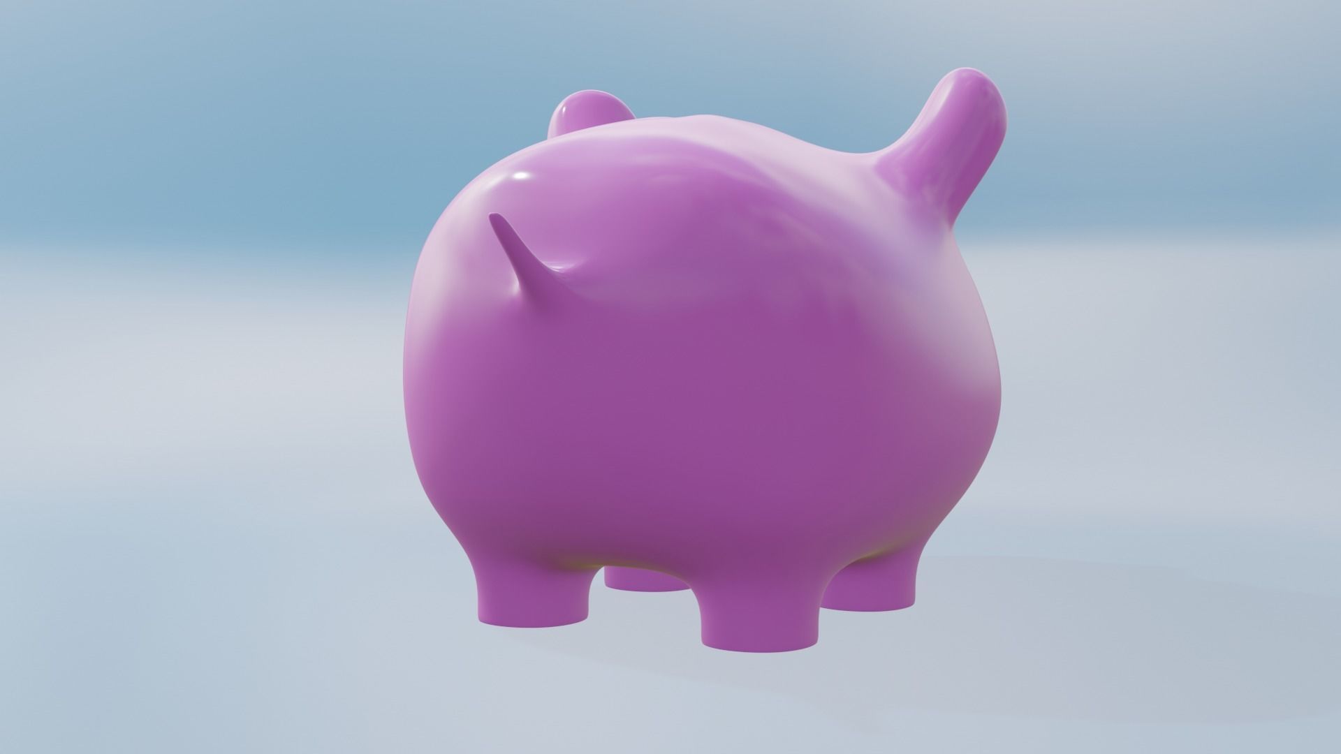 Cute Piggy Bank 3D model_26
