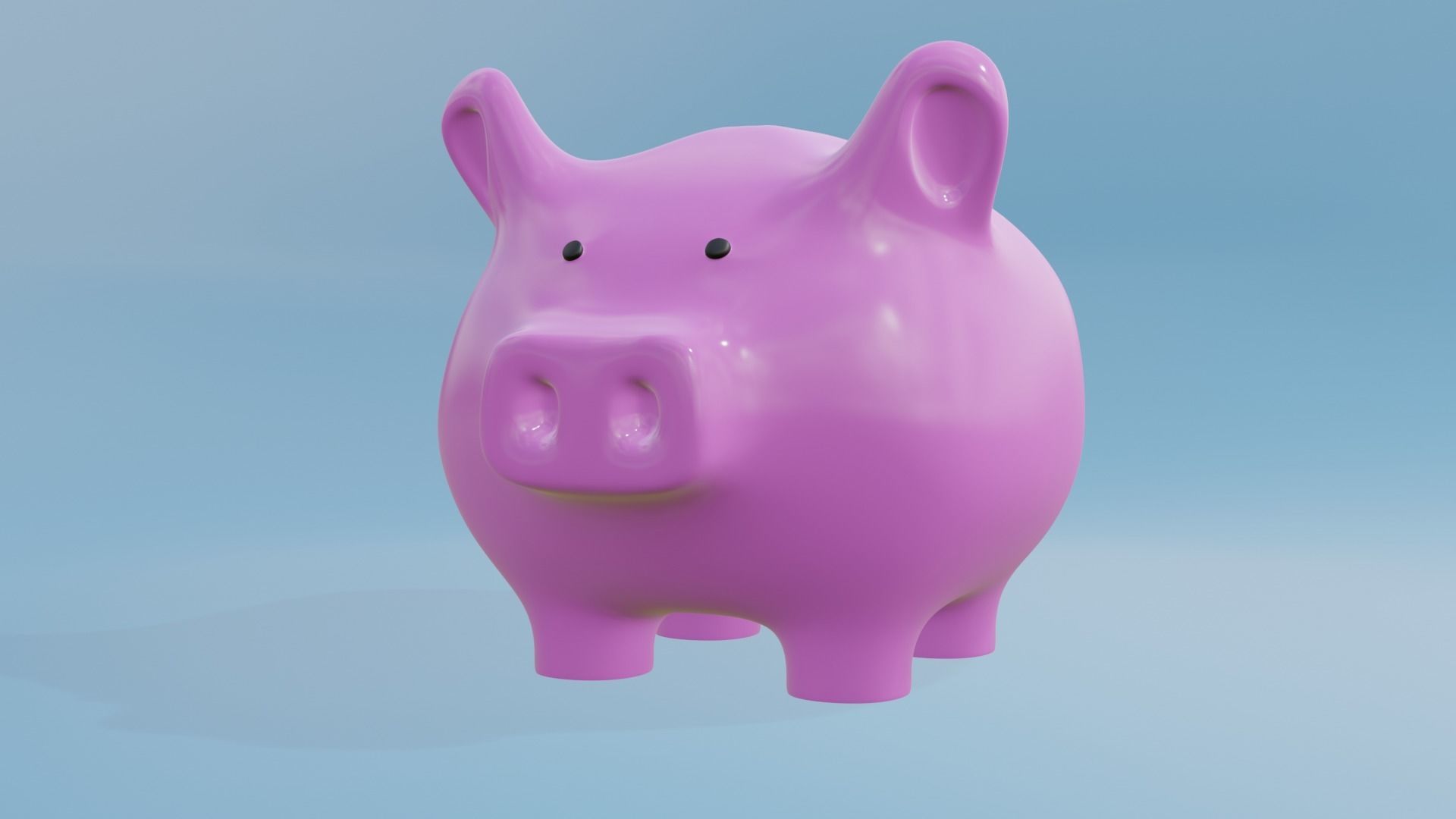 Cute Piggy Bank 3D model_50