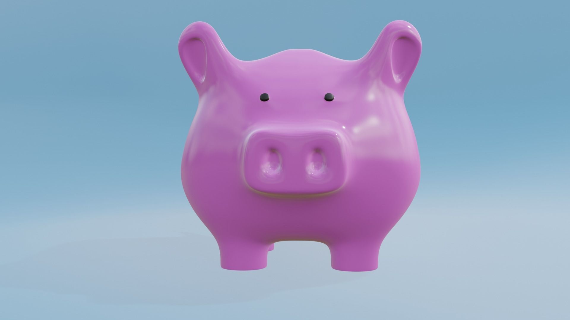 Cute Piggy Bank 3D model_47