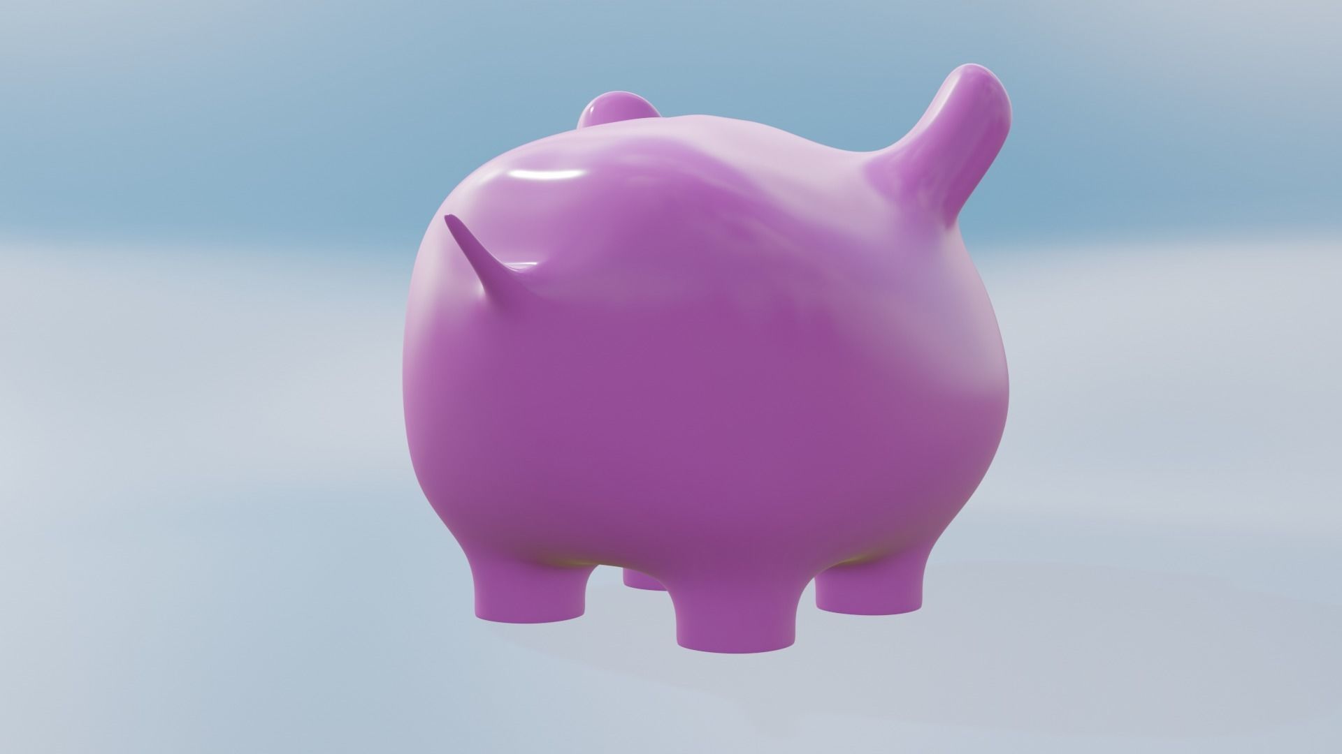 Cute Piggy Bank 3D model_27