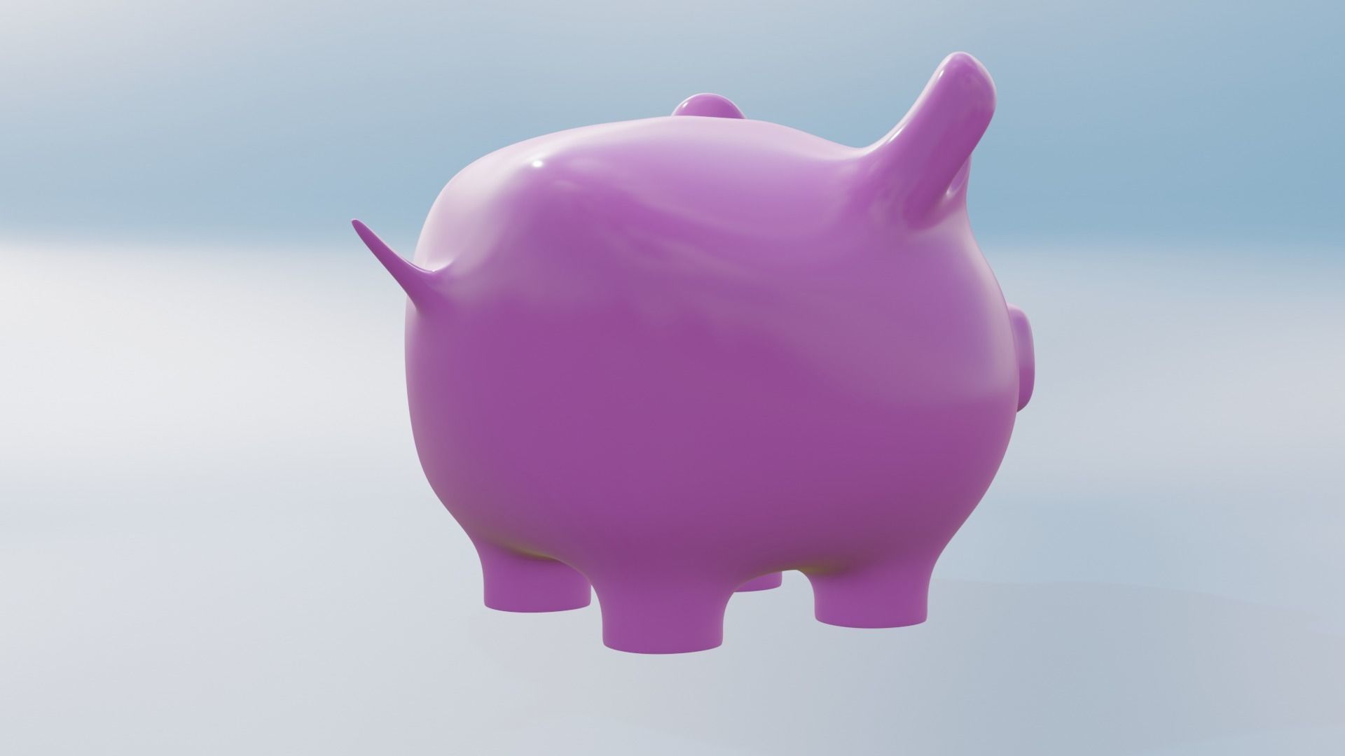 Cute Piggy Bank 3D model_30
